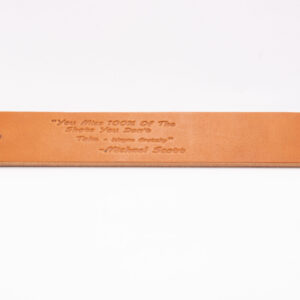 Product image of FredFloris leather bookmark with the office quotes