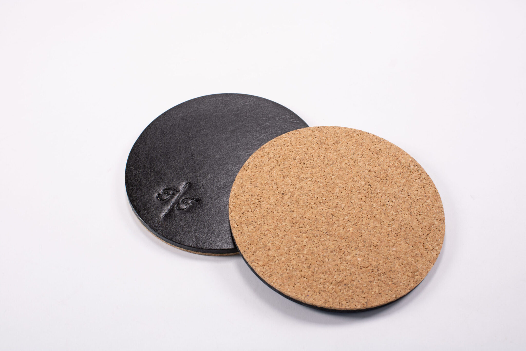 Product image of FredFloris black leather drink coasters