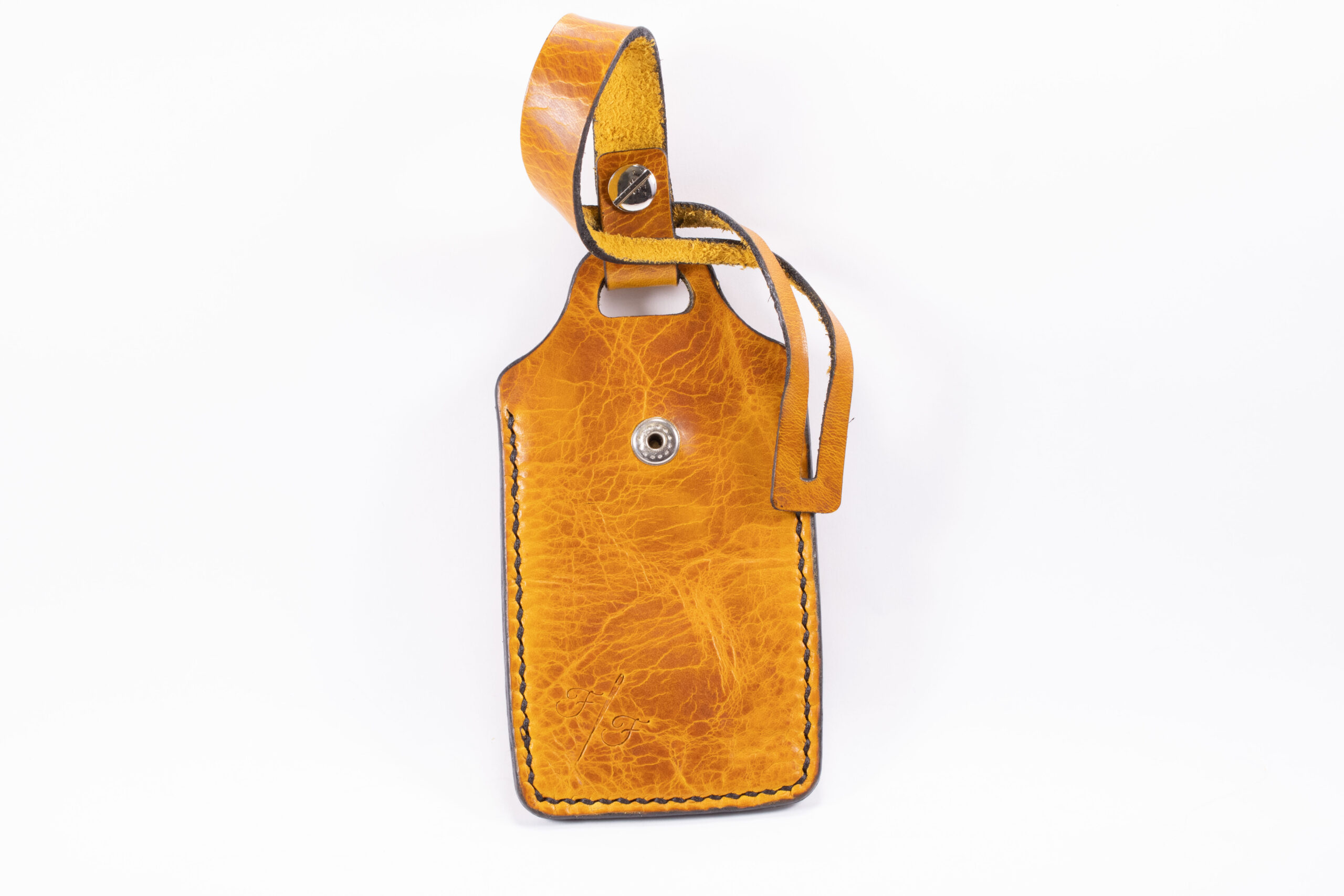 Image produit de l'étiquette de bagage en cuir personnalisée FredFloris