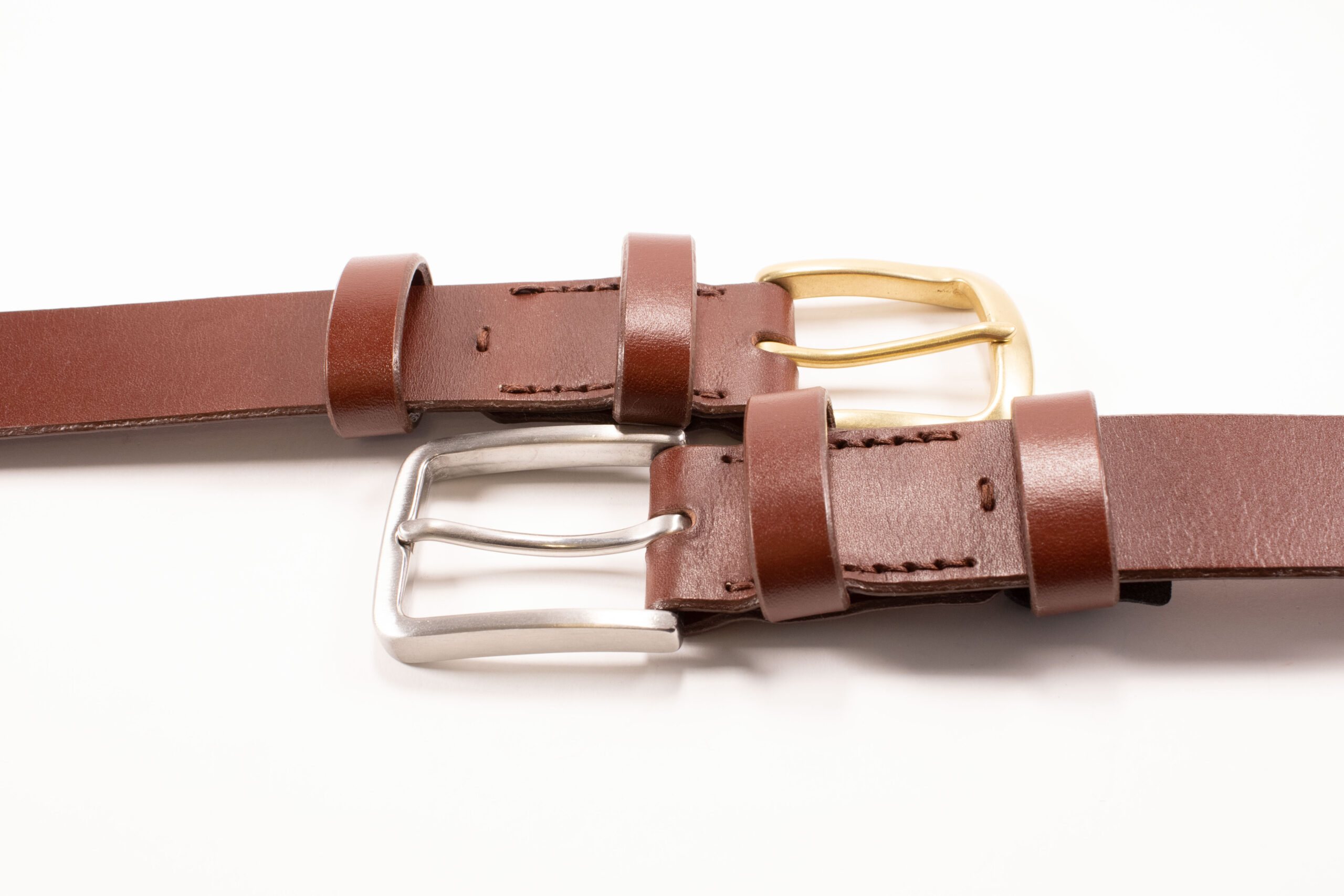 Mark Fred Mens Belt - Leather Dress Belts for Men - Handmade Tan