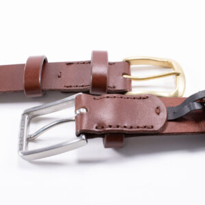 Product image of FredFloris handmade mahogany leather dress belt