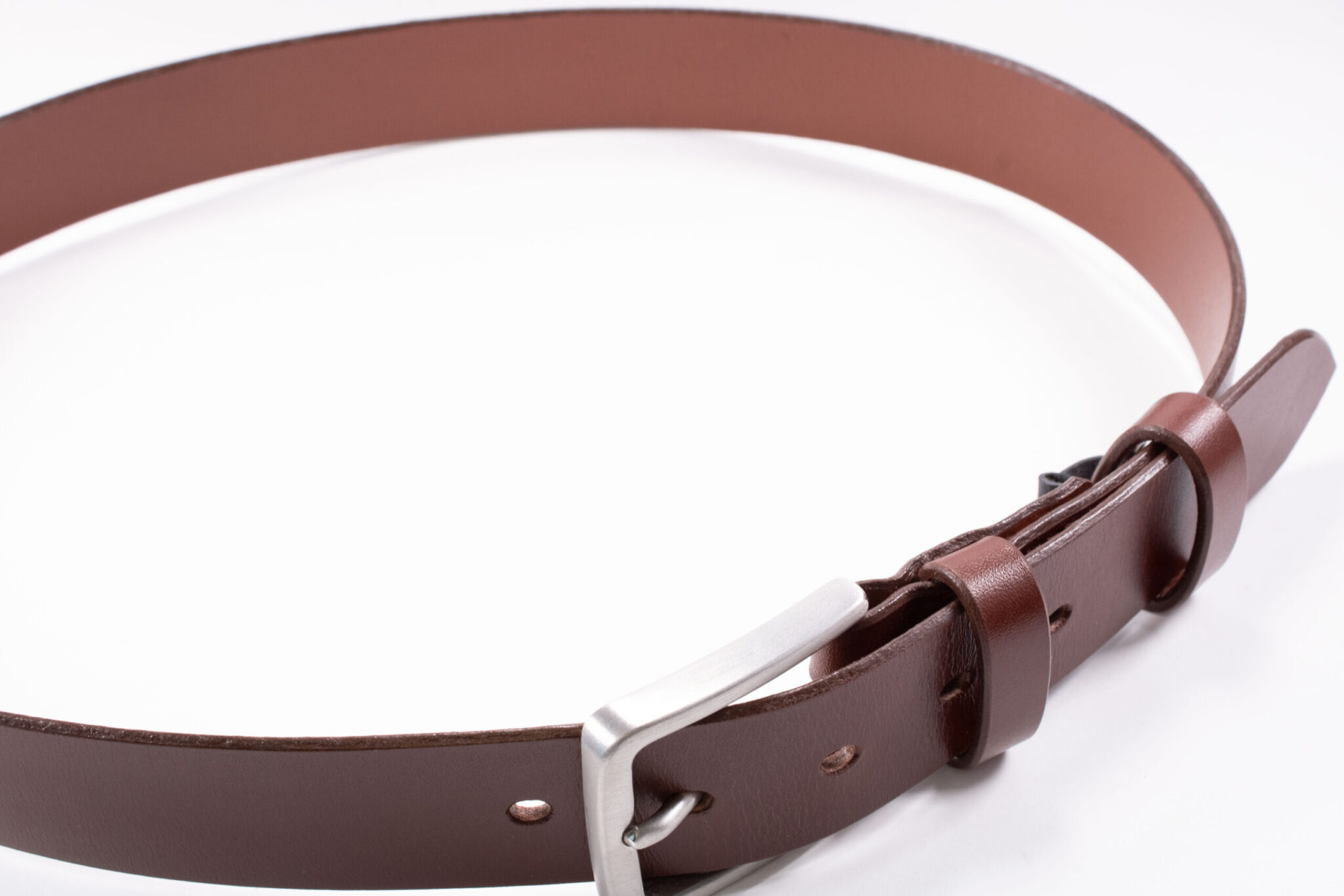 Product image of FredFloris handmade design mahogany leather dress belt