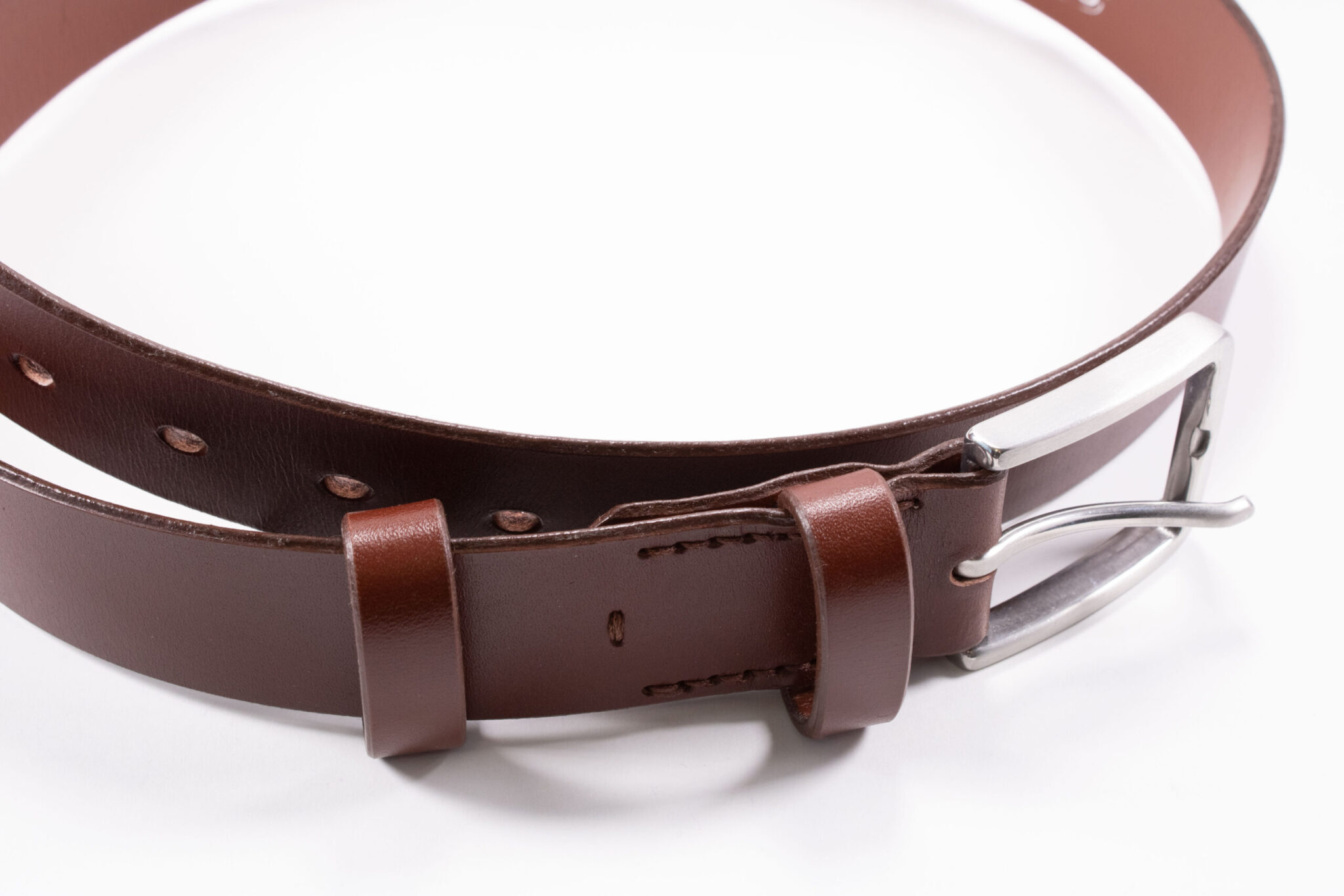 Product image of FredFloris handmade craft mahogany leather dress belt