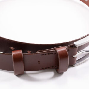 Product image of FredFloris handmade craft mahogany leather dress belt