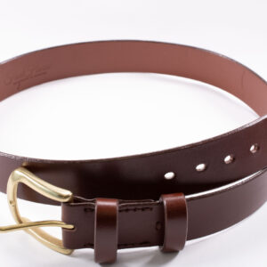 Product image of FredFloris handmade mahogany full-grain leather mens belt