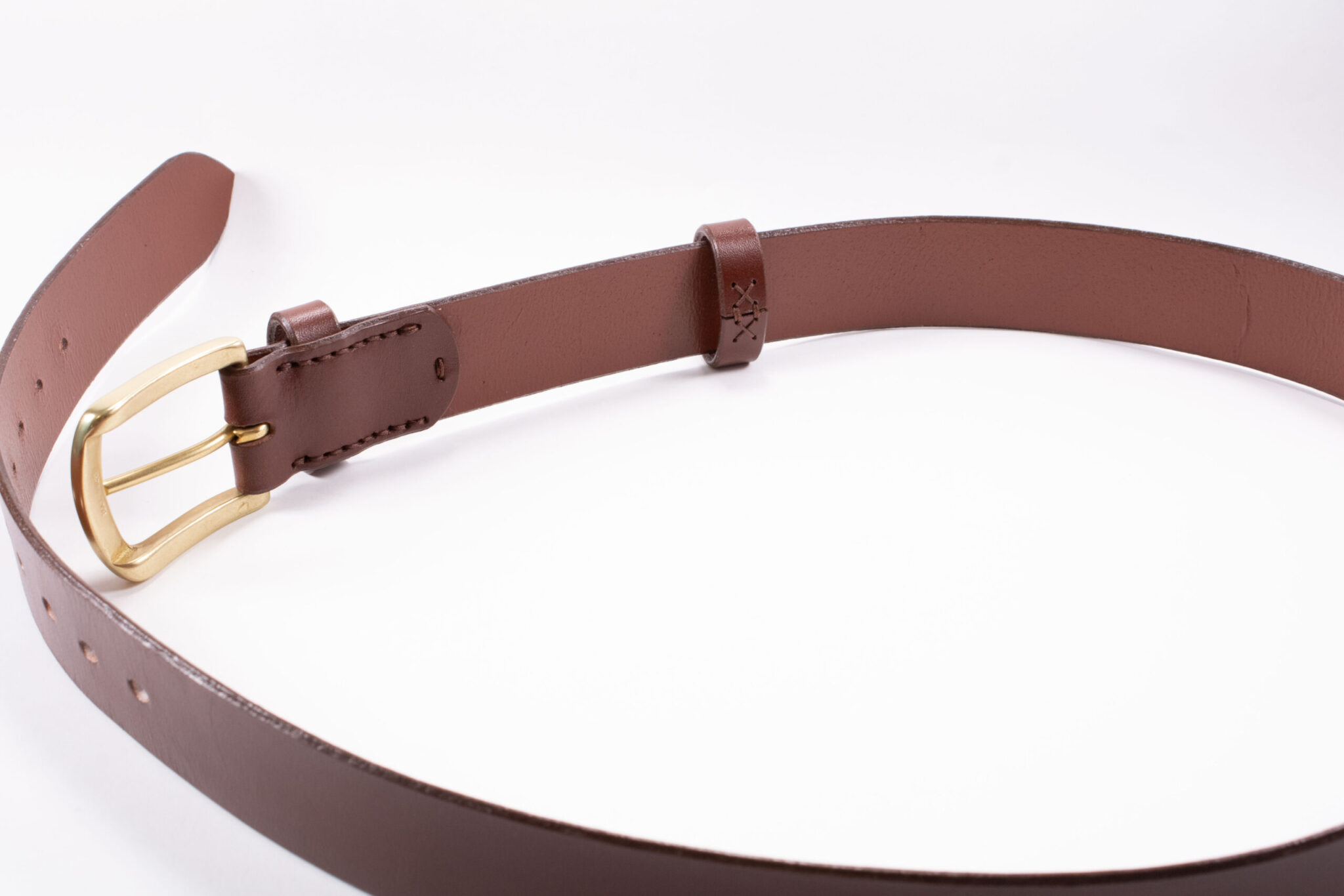 Product image of FredFloris handmade craft mahogany leather mens belt