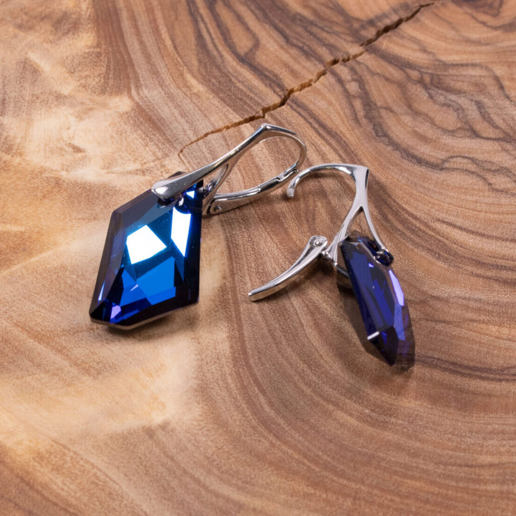 Product image of FredFloris platinum plated silver crystal earrings from Swarovski