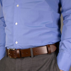 Product image of FredFloris handmade mahogany full-grain leather mens belt