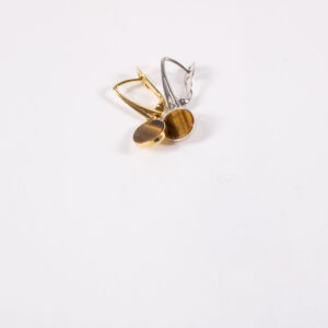 Product image of FredFloris Tiger’s eye gemstone round pendant earrings