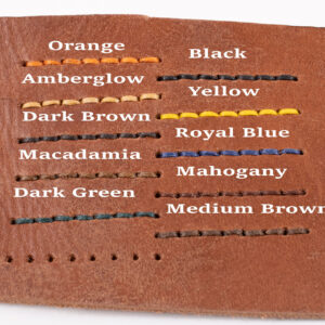 Thread Colour Options for Leather Colour Cognac