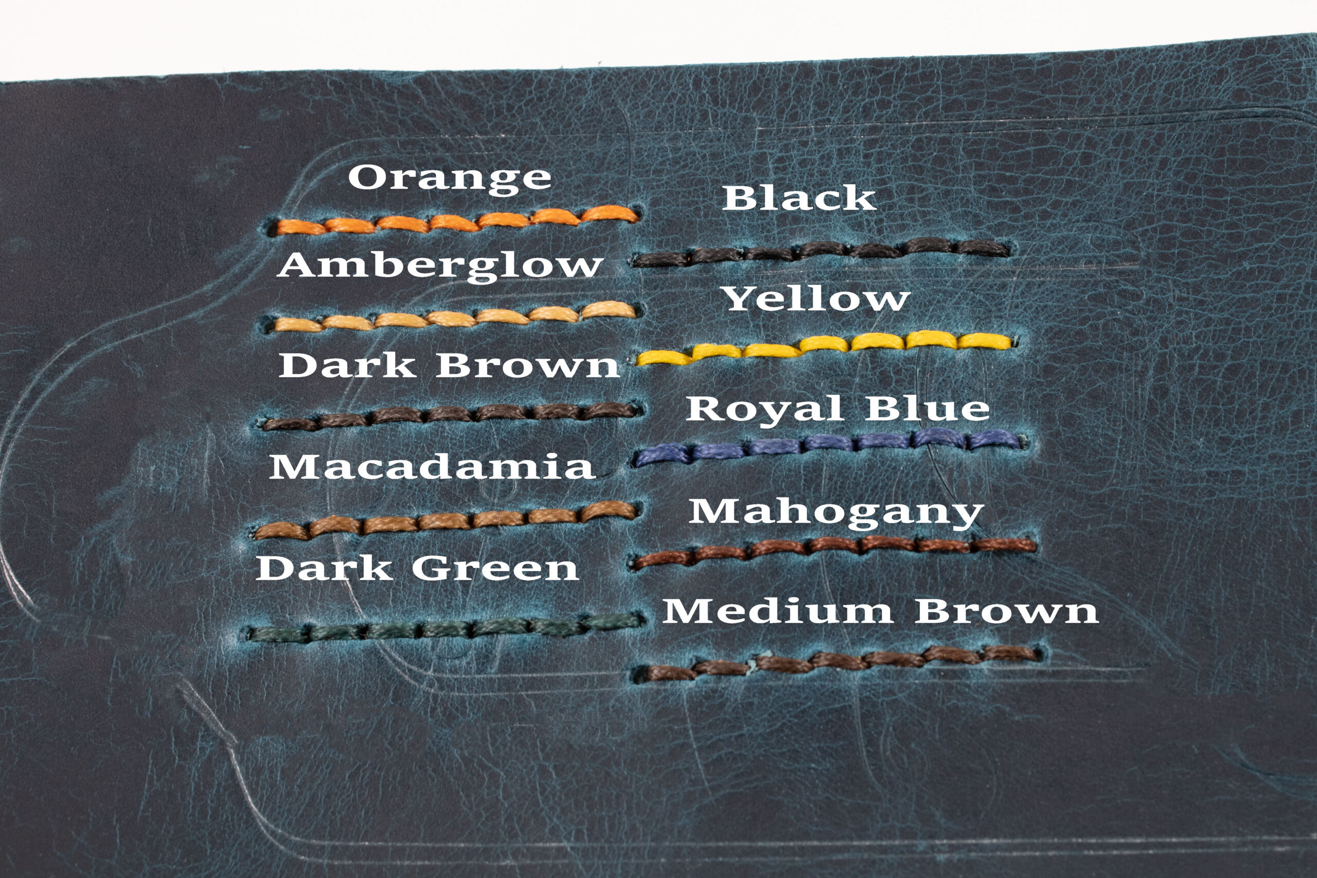 Värivaihtoehdot nahkaa varten Sinivihreät olkapäät