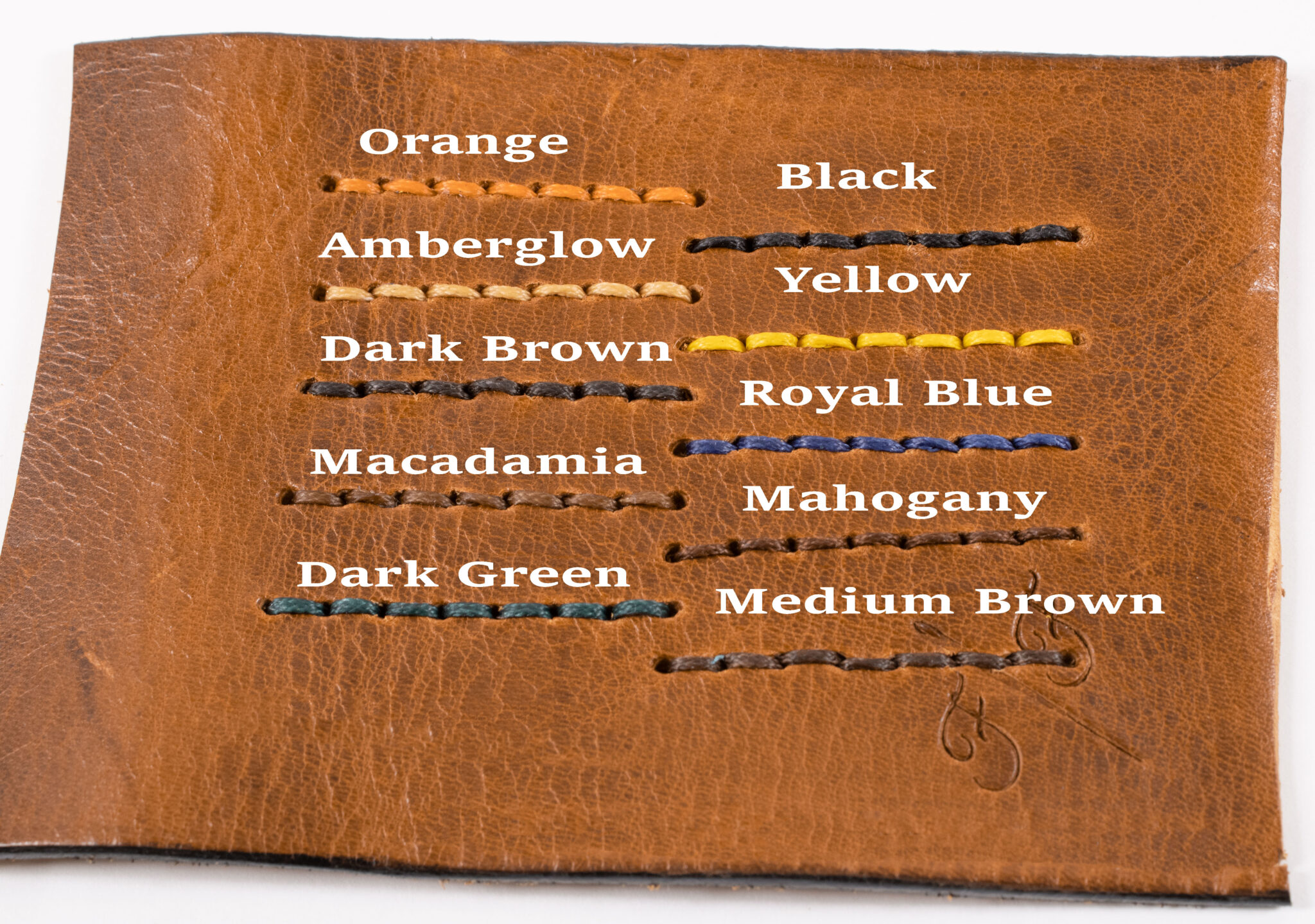 Thread Colour Options for Leather Colour Dark Cognac