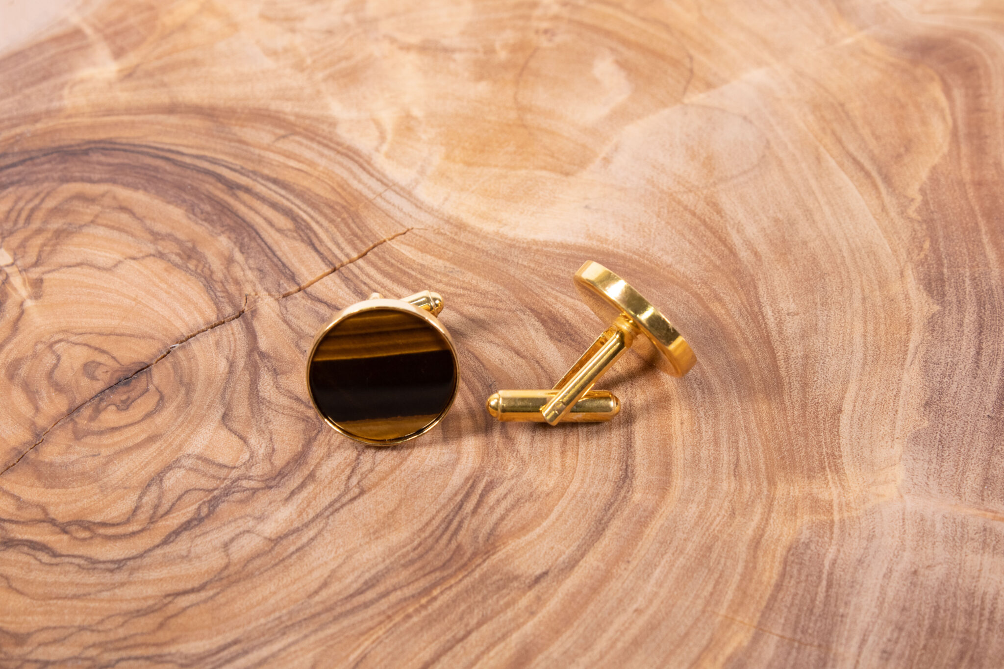 Product image of FredFloris Tigers Eye gemstone cufflinks