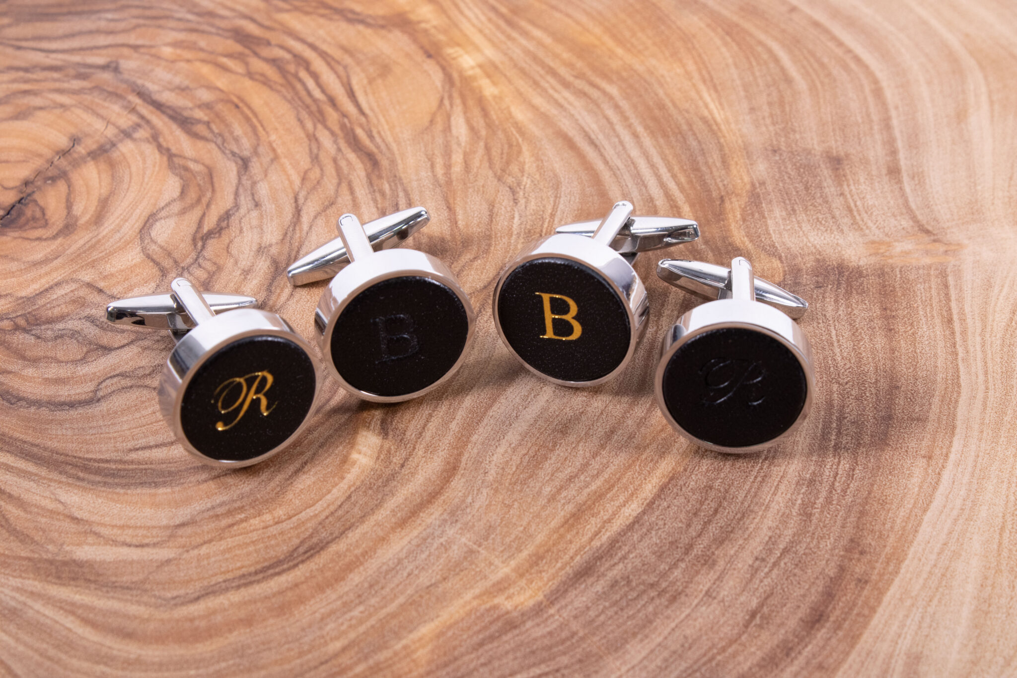 Product image of FredFloris Black personalised custom cufflinks