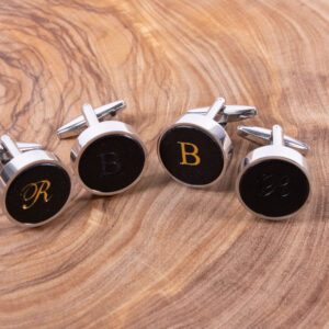 Product image of FredFloris Black personalised custom cufflinks