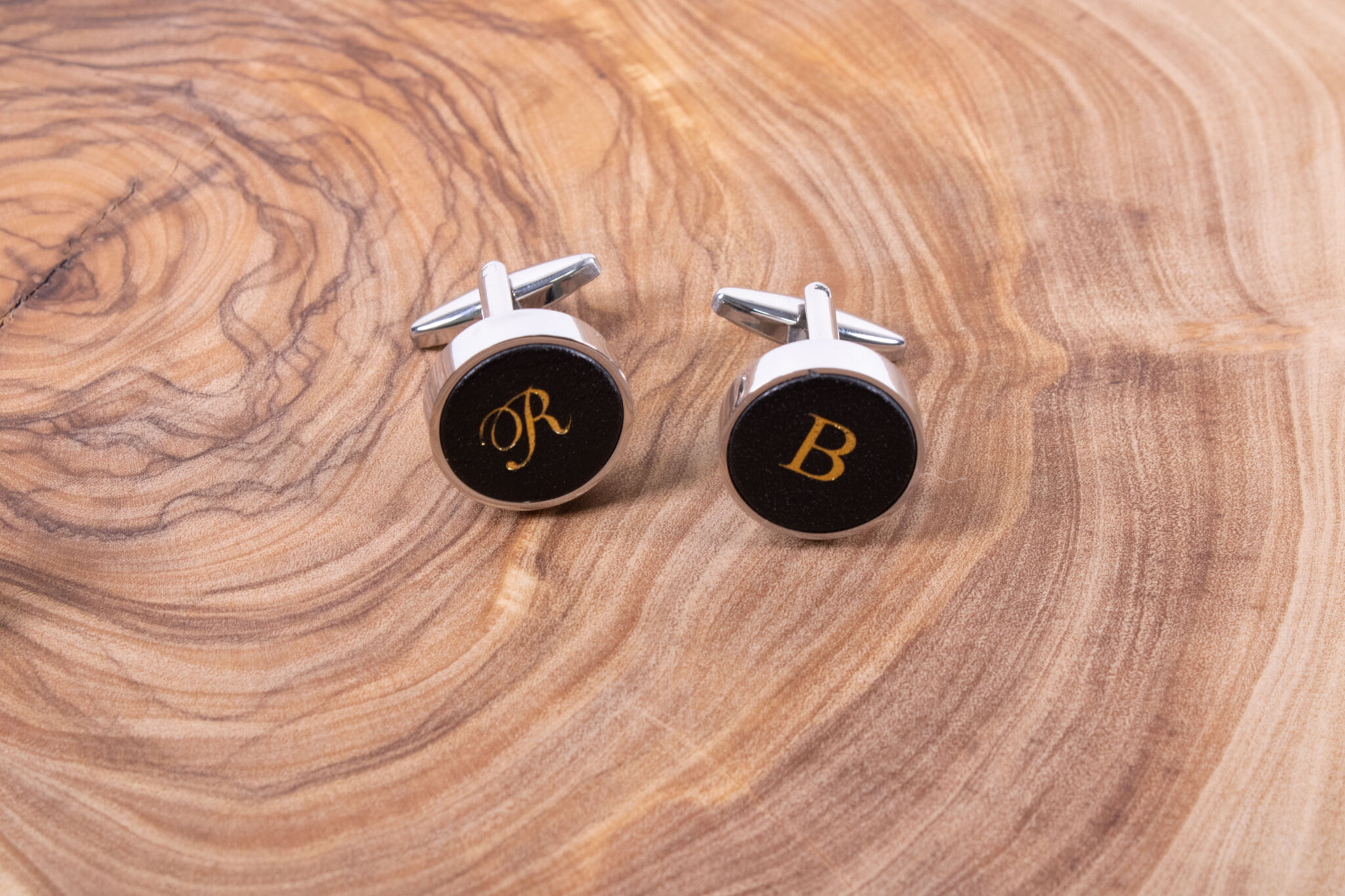 Product image of FredFloris Black personalised custom cufflinks