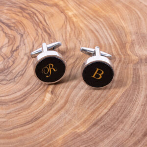 Product image of FredFloris Black personalised custom cufflinks