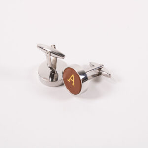 Product image of FredFloris Brown leather shirt cufflinks