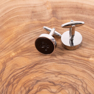 Product image of FredFloris Dark Brown leather shirt cufflinks