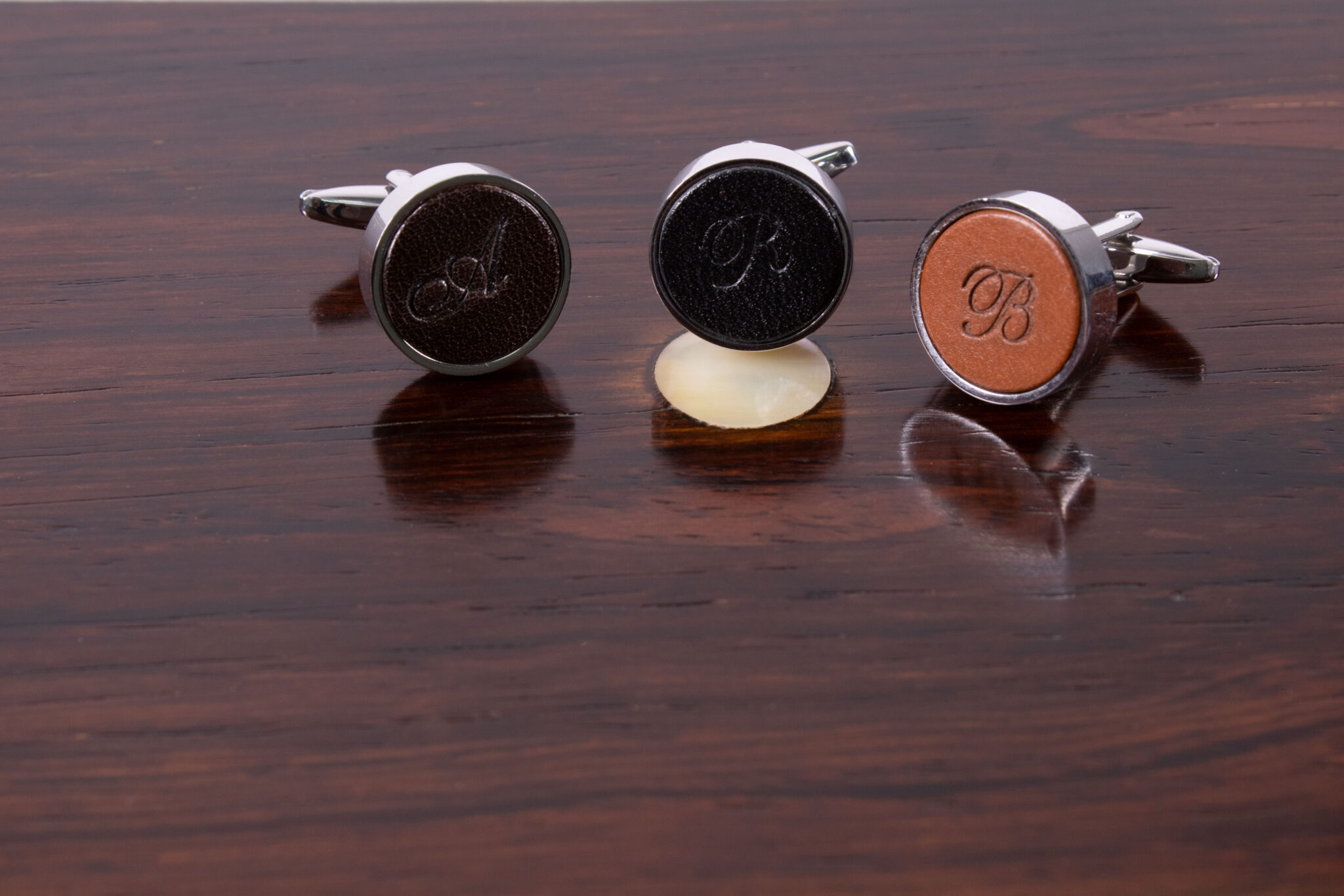 Product image of FredFloris leather shirt cufflinks