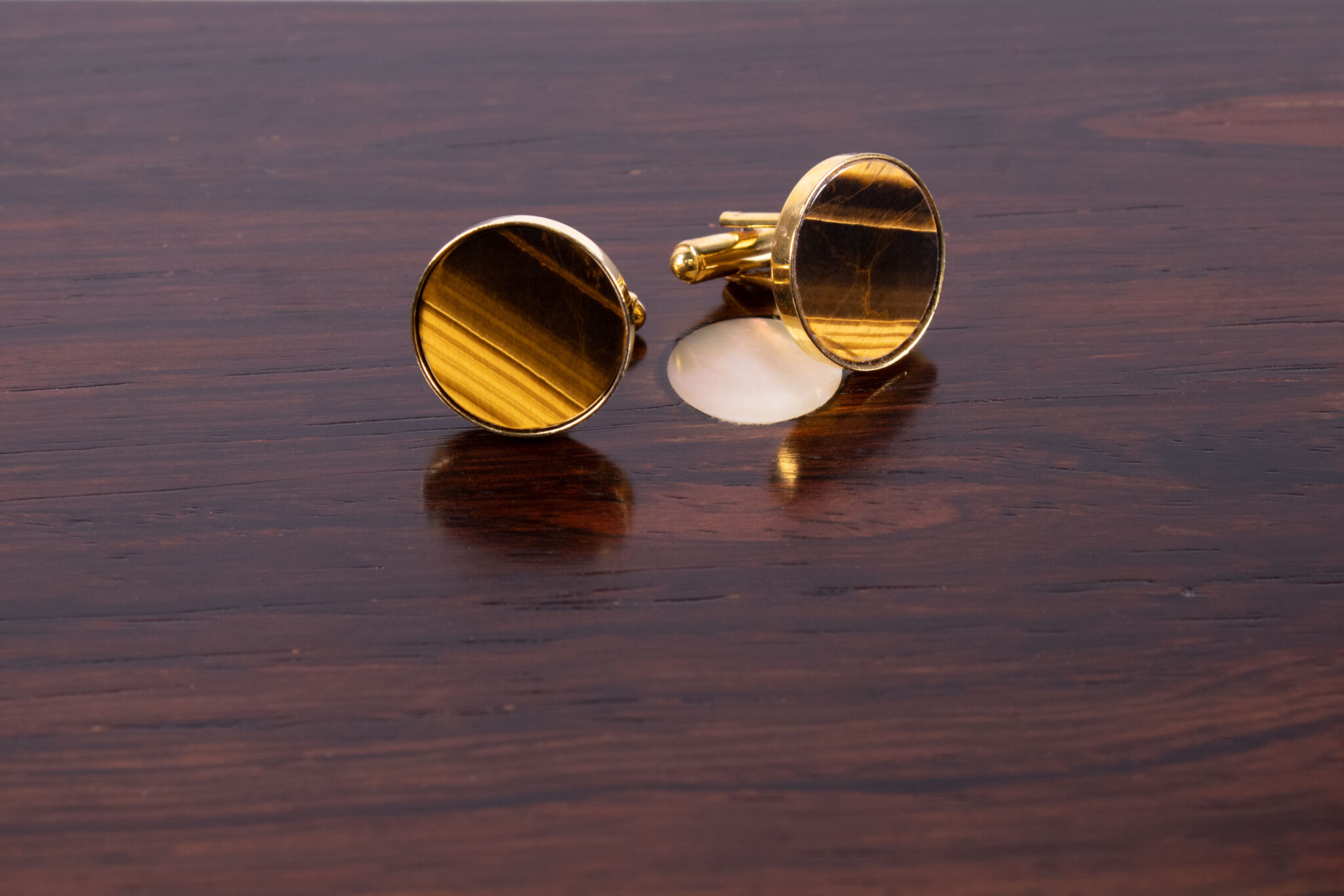 Product image of FredFloris Tigers Eye gemstone cufflinks