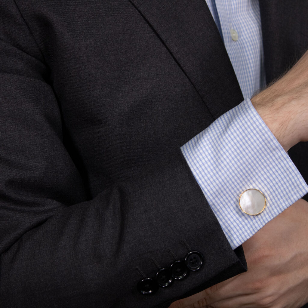 Product image of FredFloris Mother of pearls gemstone cufflinks