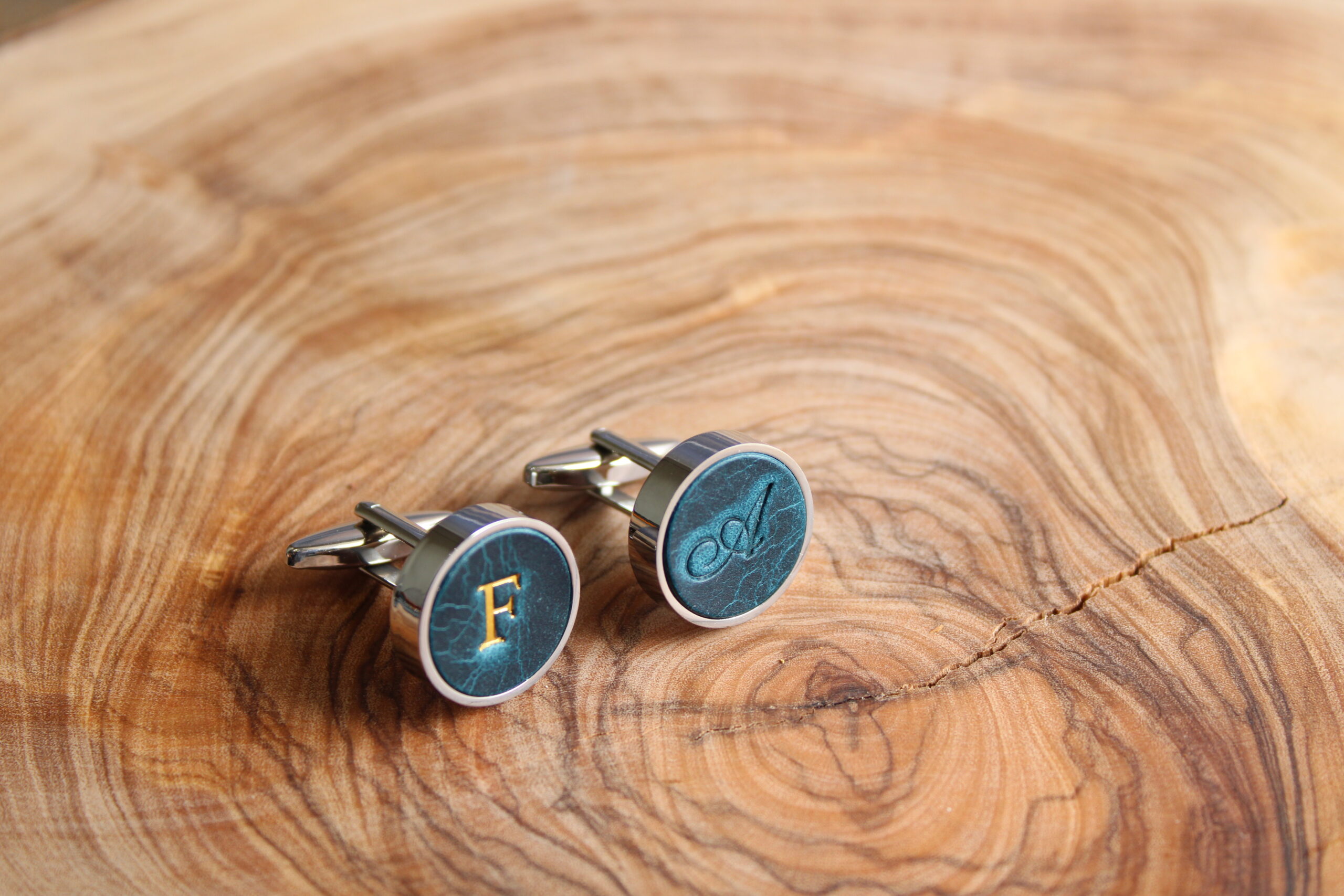 Imagen del producto FredFloris Gemelos de camisa de cuero Petrol