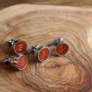 Product image of FredFloris Cark Cognac leather shirt cufflinks