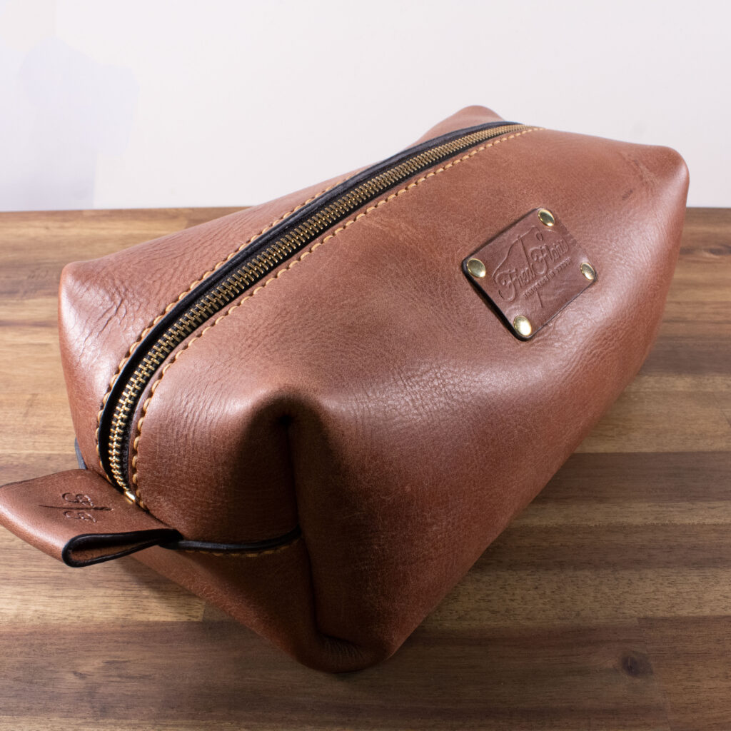 Product image of FredFloris full-grain leather travel dopp kit Toiletry bag