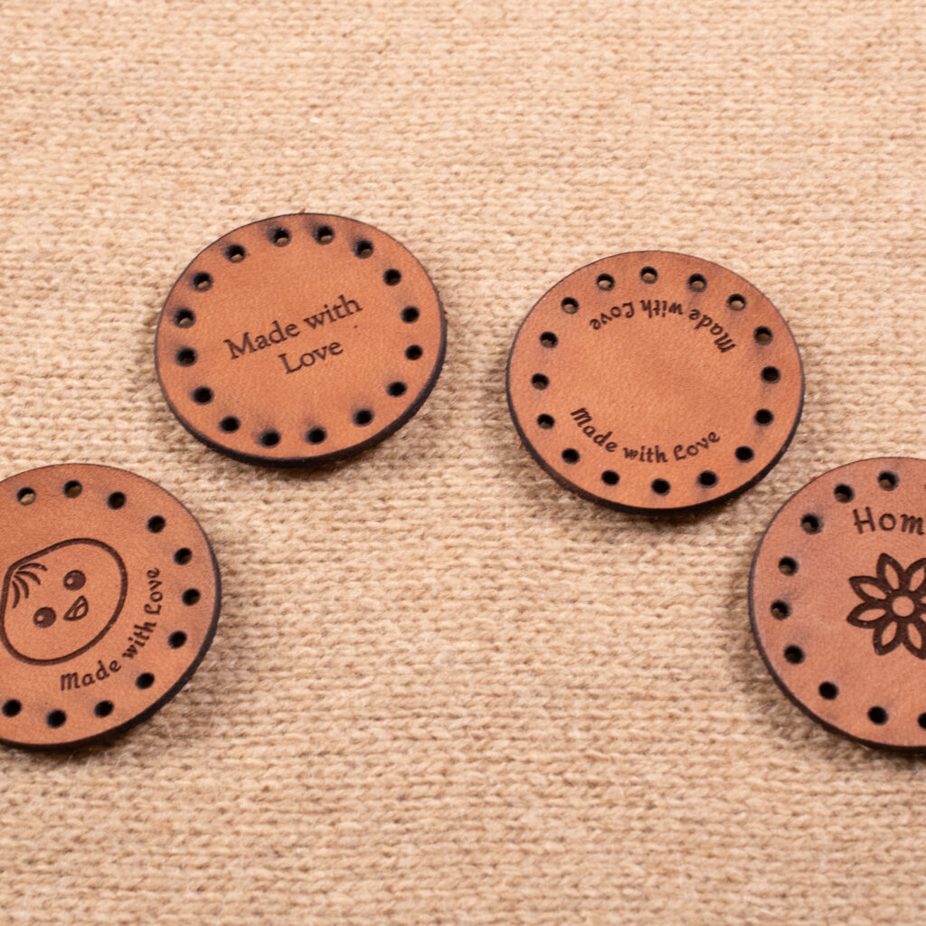 Product image of FredFloris Custom Personalised Leather crochet Labels DIY