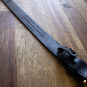 Product image of FredFloris handmade craft black leather dress belt