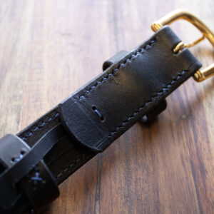 Product image of FredFloris handmade black leather mens belt