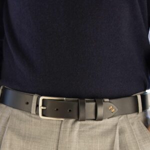 Product image of FredFloris handmade black leather mens belt