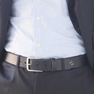 Product image of FredFloris handmade black leather mens belt