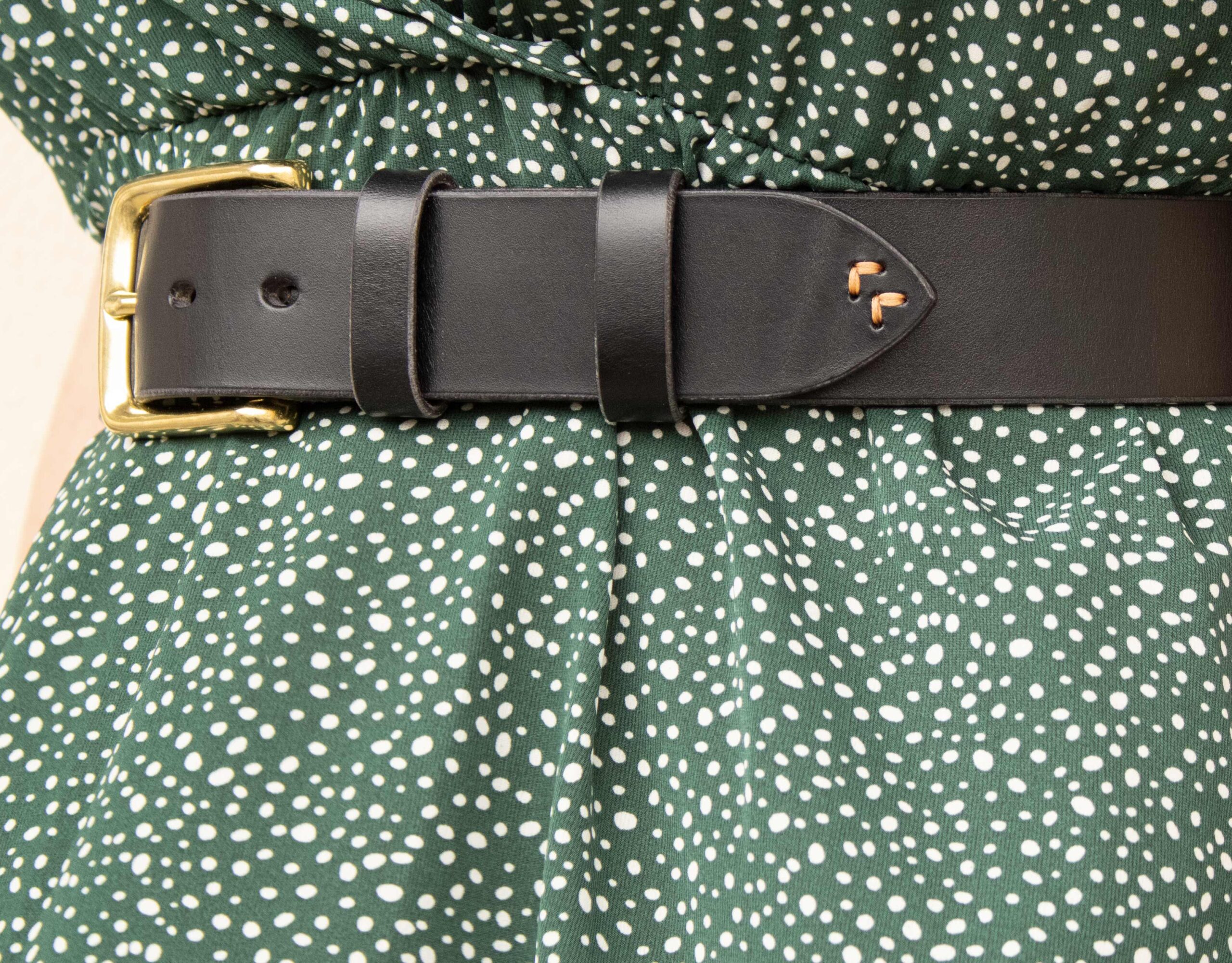 Produktbild zu FredFloris handgefertigter schwarzer Ledergürtel