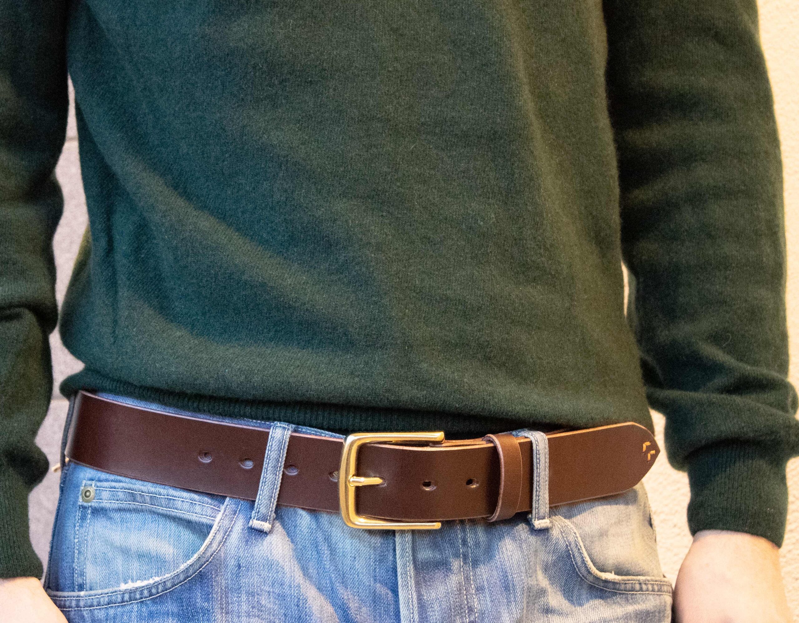 Tuotekuva FredFloris käsintehty tummanruskea nahkavyöstä