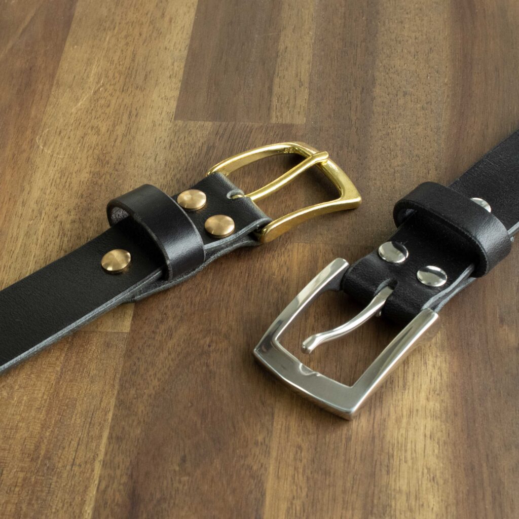 Imagen del producto FredFloris Cinturón de cuero negro para hombre hecho a mano