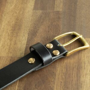 Imagen del producto FredFloris Cinturón de cuero negro para hombre hecho a mano