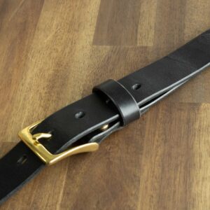 Imagen del producto FredFloris Cinturón de cuero negro para hombre hecho a mano